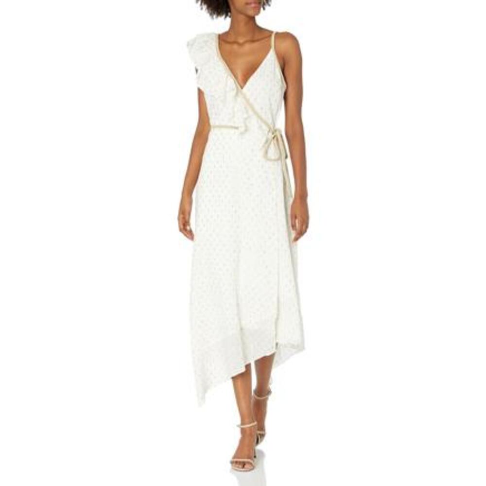 NWT BCBGMaxazria Women's White/Gold Dress Size XS
